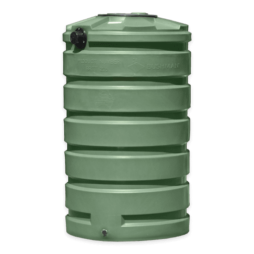 Bushman 205 Gallon Round Rainwater Harvesting Tank in Forest Green