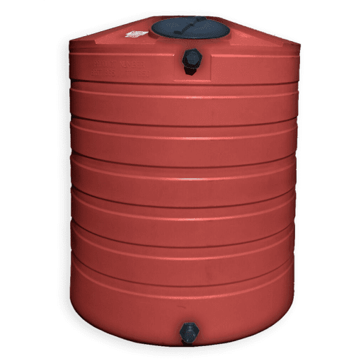 Bushman 865 Gallon Plastic Round Water Storage Tank in Brick