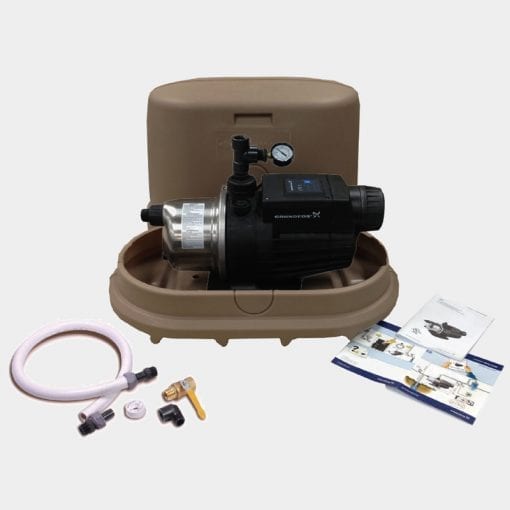 Bushman 1hp 68PSI Pump with Matching Cover and Connection Kit in Mocha